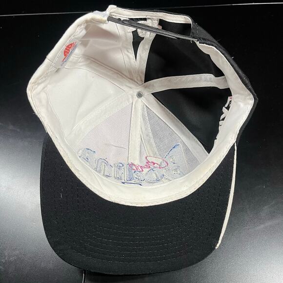 Vintage Geoff Bodine #7 Exide Batteries Racing Hat NASCAR Black White New - Picture 5 of 6